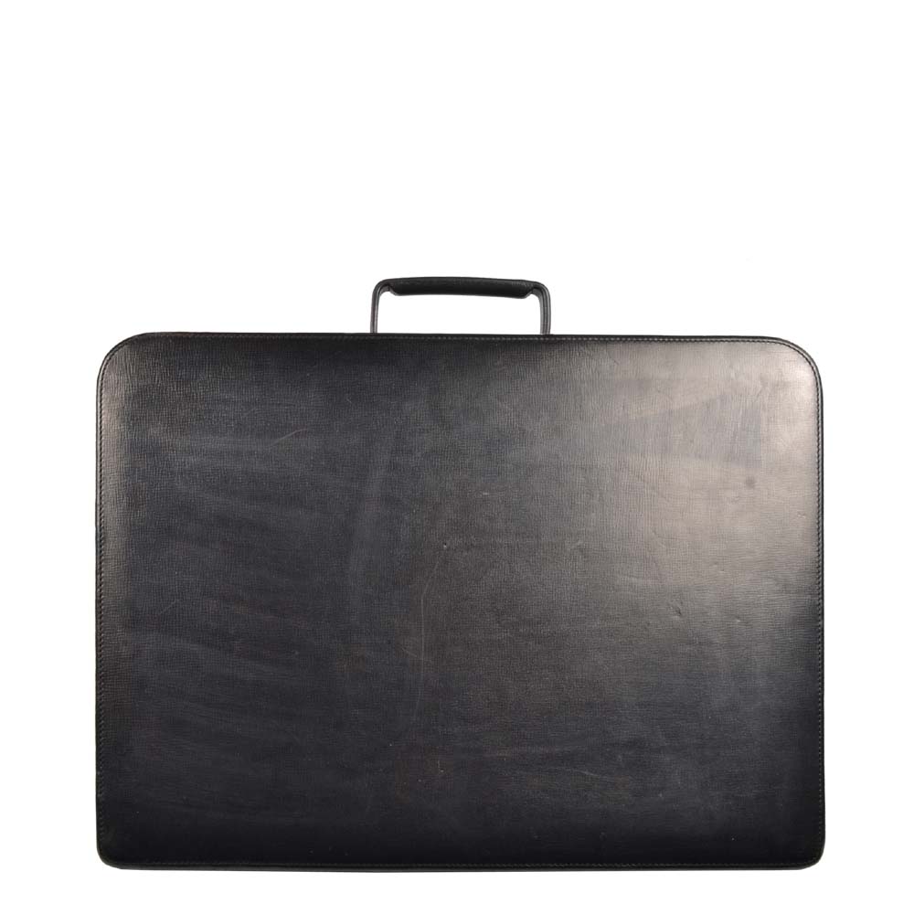 Valextra Aktenkoffer Leder schwarz briefcase black leather
