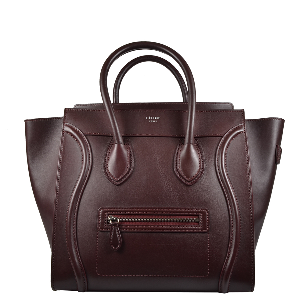 Celine Tasche Luggage Glatt Leder Bordeaux Smooth Leather bag