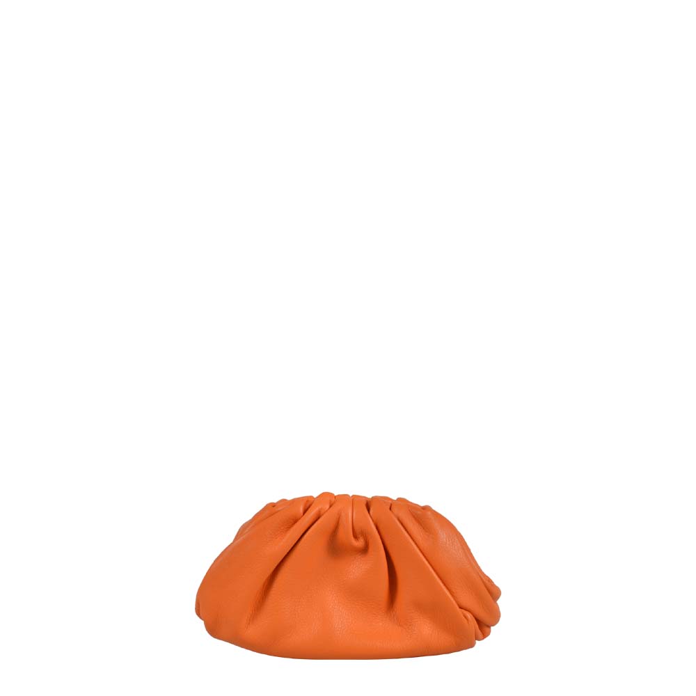 Bottega Veneta Münztasche orange mit Gelenkriemen aus Leder