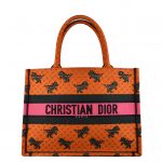 Christian Dior Book Tote Bag Shopper Canvas grau weiß Goblin Stickerei