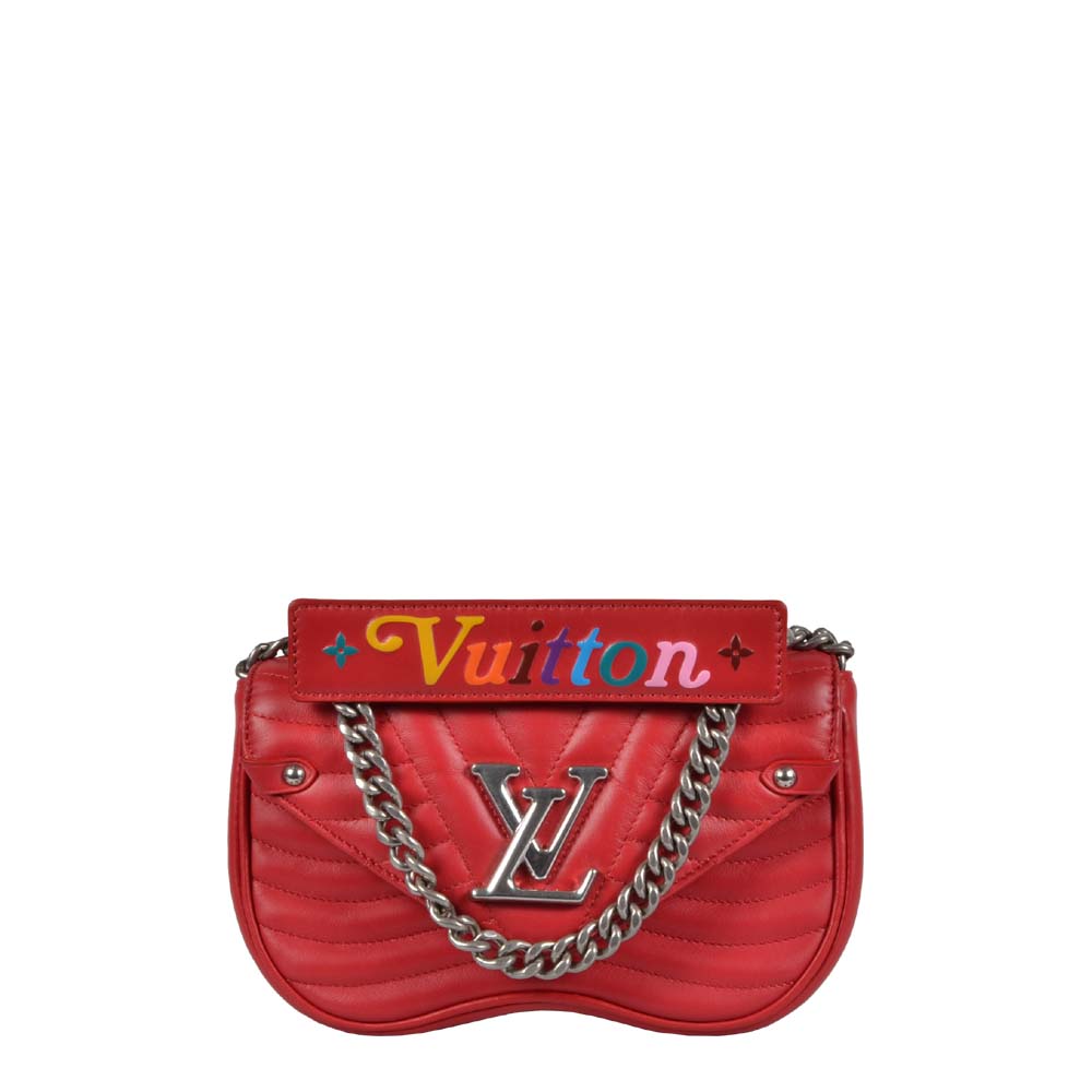 Louis Vuitton Tasche New Wave Chain Pochette rot HW silber
