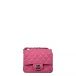 Chanel Tasche Mini Flap Bag Hot Pink Kaviarleder HW Silber 3800 (17x 13x 8cm) ewa lagan Secondhand Frankfurt Kopie