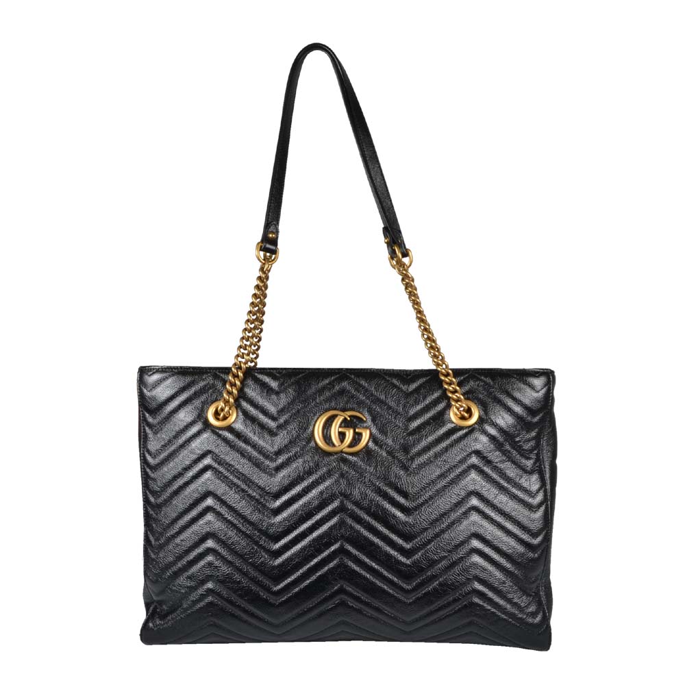 Gucci Tasche Marmont Mateless Medium Tote Bag in black
