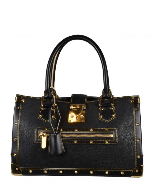Louis Vuitton Tasche Suhali schwarz gold Leder mit Nieten (1300EUR) Kopie