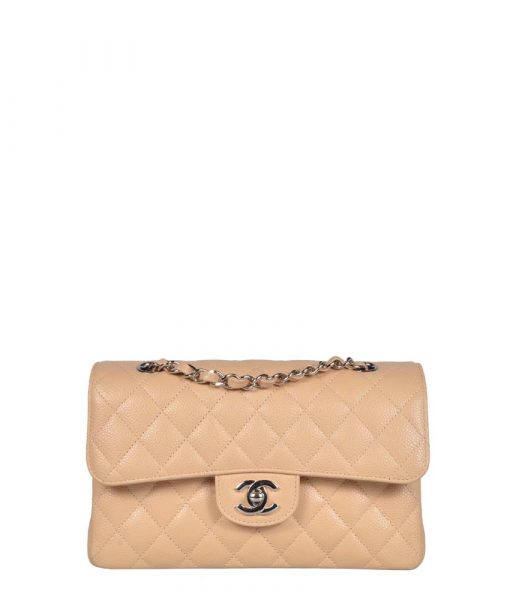 Chanel Timeless Medium Lamm Leder Beige Hardware Gold Tasche bag