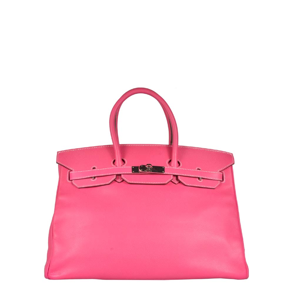 Hermes Rose Tyrien/ Rubis Epsom Leather 35cm Candy Birkin Bag PHW
