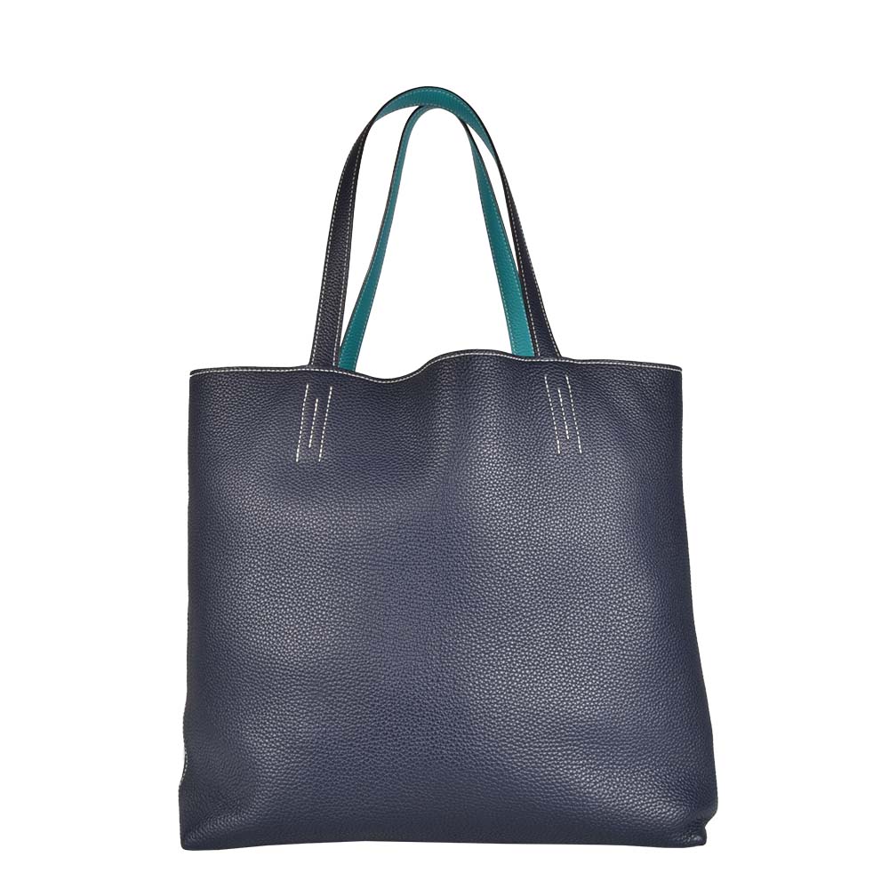 Hermes, Bags, Hermes Double Sens 45 Handbag Blue And Green