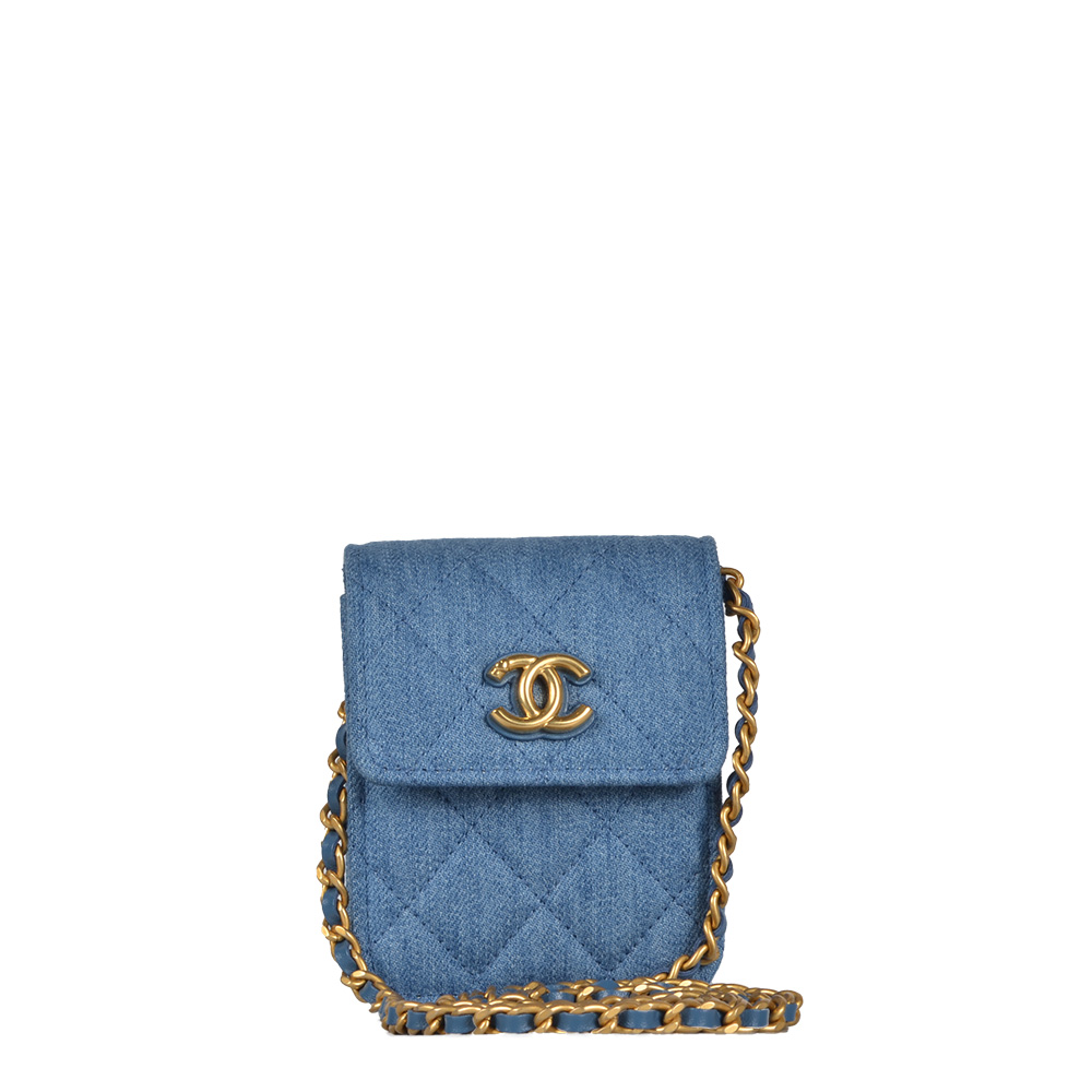 Chanel Camera Bag Quilted Lambskin Small Trendy Cc Bowling 2way 2ce0109  Blue Leather Satchel, Chanel