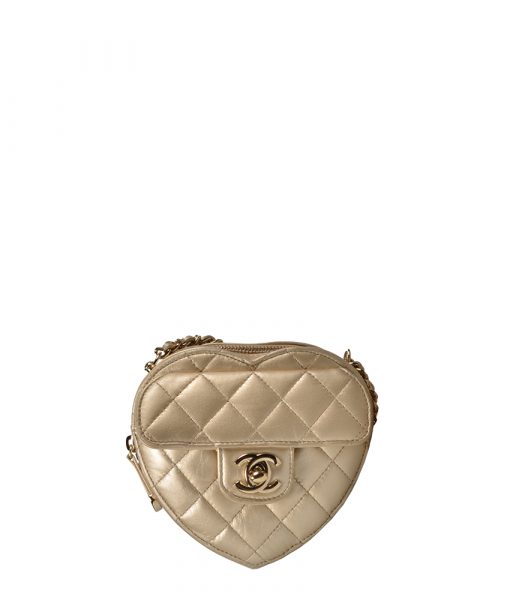Chanel Tasche Herz CC in Love Gold Heart Kopie